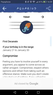 Zodiac android App screenshot 1