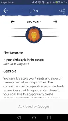 Zodiac android App screenshot 4